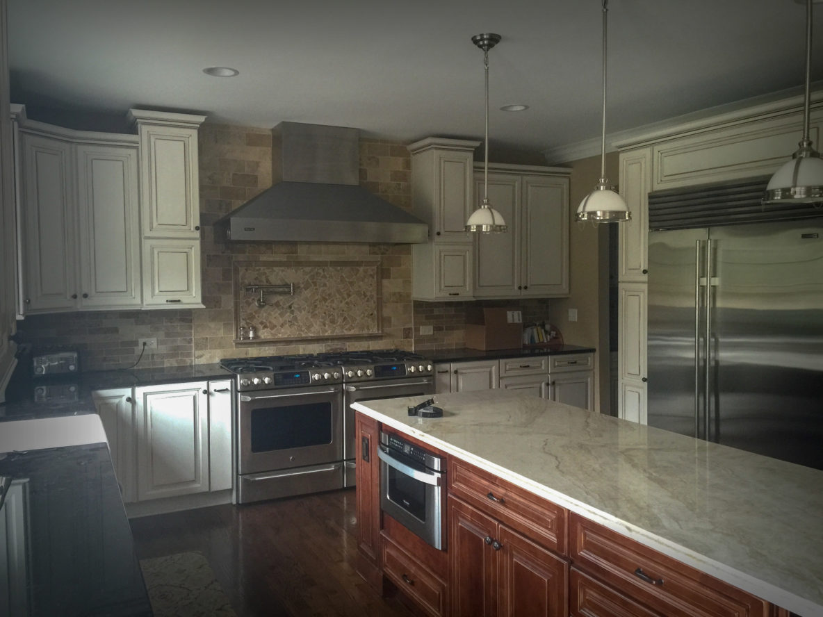 Beautiful Kitchen with multicolor cabinets