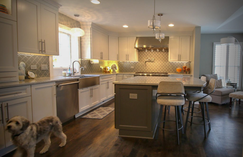 Custom Kitchen Remodel with large serving island