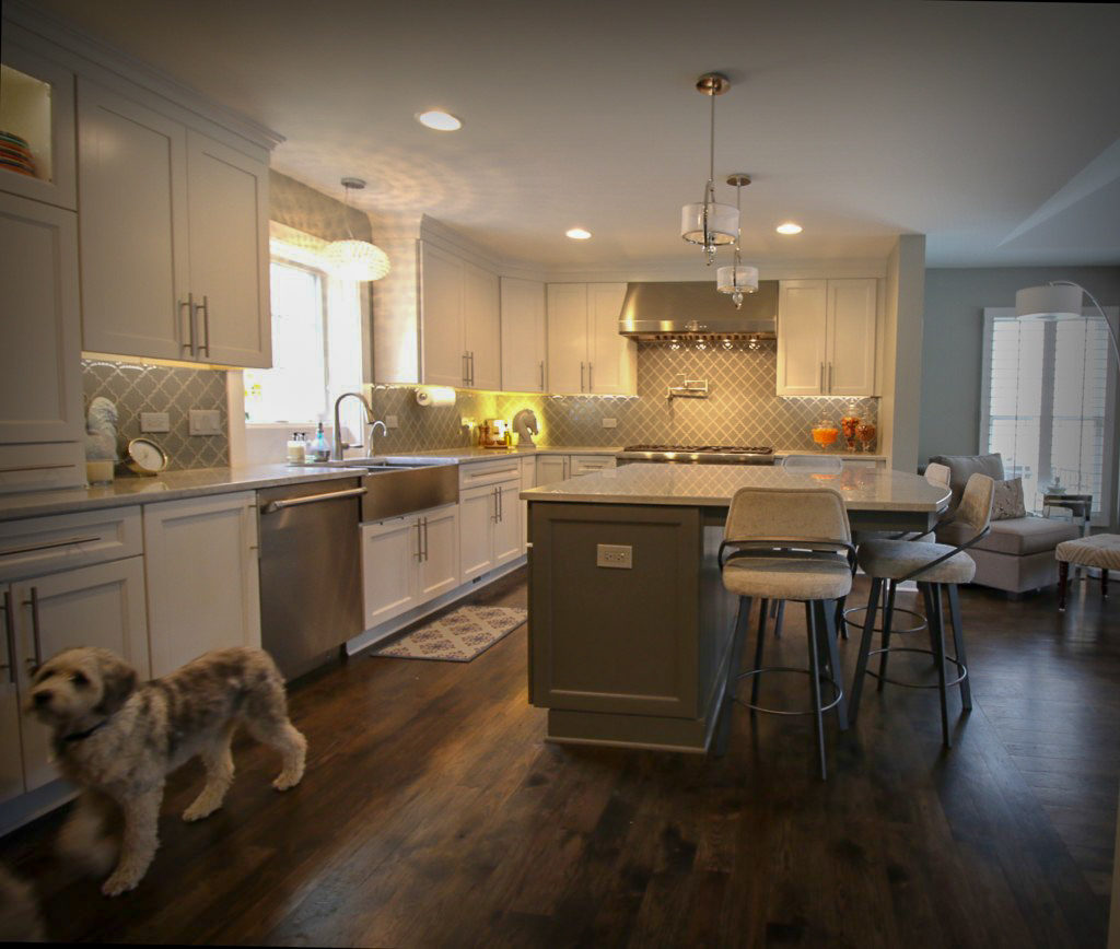 Custom Kitchen Remodel with large serving island