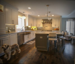 Custom Kitchen Remodel with large serving island