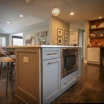 Custom Kitchen Island with Microwave