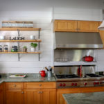 Open Shelf Kitchen with White Shiplap