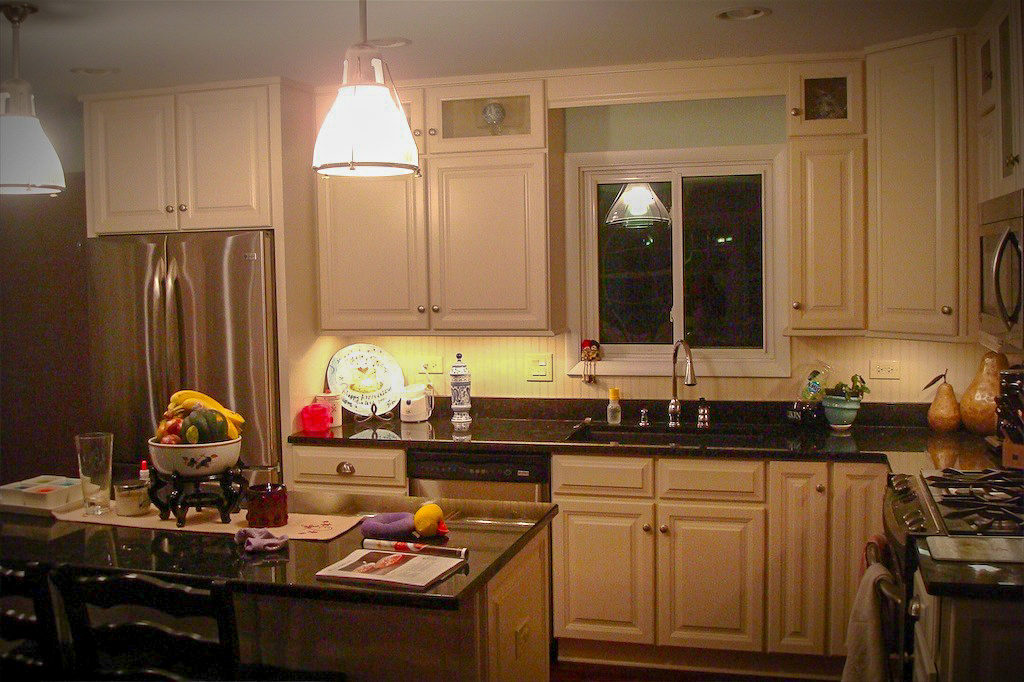 White Kitchen Update with Stone Countertops