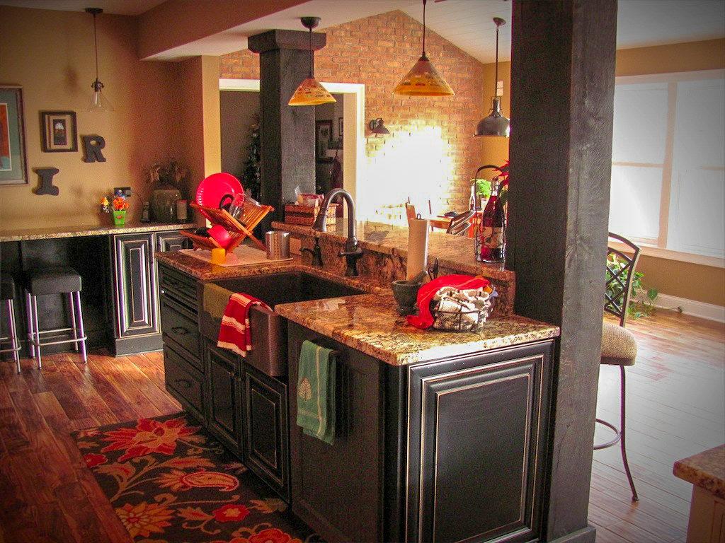 Custom Kitchen Cabinets with Farm Sink